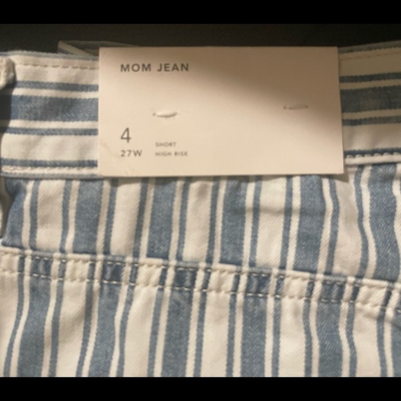 SOLD American Eagle Retro Indigo Stripe Mom jeans - Picture 4 of 7